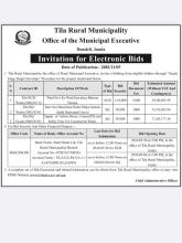 बोलपत्र आवहानको सुचना ।